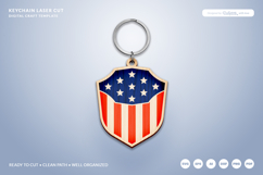 4th of July Keychain SVG | USA Patriotic Laser Cut Product Image 2