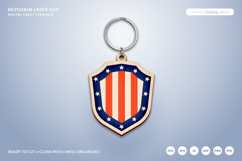 4th of July Keychain SVG | USA Patriotic Laser Cut Product Image 1