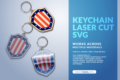 4th of July Keychain SVG | USA Patriotic Laser Cut Product Image 3