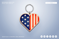 4th of July Keychain SVG | USA Patriotic Laser Cut Product Image 2