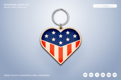 4th of July Keychain SVG | USA Patriotic Laser Cut Product Image 2
