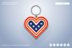 4th of July Keychain SVG | USA Patriotic Laser Cut Product Image 1