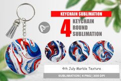 Keychain 4th July Marble Texture Product Image 1