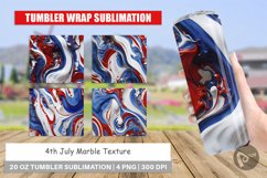 Tumbler Sublimation Wrap 4th July Marble Texture Product Image 1
