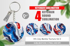 Keychain 4th July Marble Texture Product Image 1
