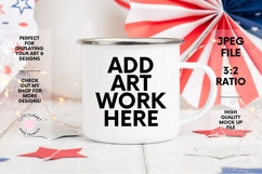 Patriotic Mock Up | Enamel Mug 4th of July Mock Up Product Image 1