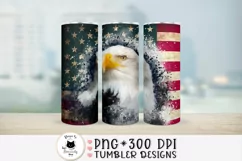 4th od july patriotic tumbler design with eagle and American flag