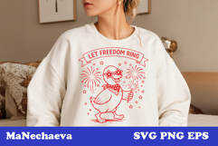 Cute 4th of July Animal SVG | Patriotic Duck Sublimation Product Image 1
