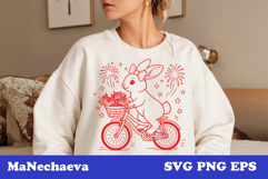 Cute 4th of July Animal SVG | Patriotic Bunny Sublimation Product Image 1