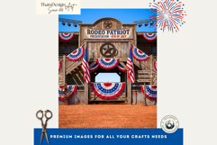 Patriotic Americana Backdrops - 4th of july backgrounds v2 Product Image 6
