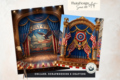 Patriotic Americana Backdrops - 4th of july backgrounds v2 Product Image 7