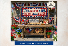 Patriotic Americana Backdrops - 4th of july backgrounds Product Image 6