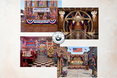 Patriotic Americana Backdrops - 4th of july backgrounds Product Image 8