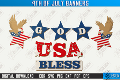 4th of July Garland Laser Cut | 4th of July Banner | Holiday Product Image 1