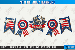 4th of July Garland Laser Cut | 4th of July Banner | Holiday Product Image 1