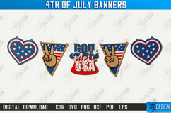 4th of July Garland Laser Cut | 4th of July Banner | Holiday Product Image 1