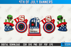 4th of July Garland Laser Cut | 4th of July Banner | Holiday Product Image 1