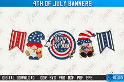 4th of July Garland Laser Cut | 4th of July Banner | Holiday Product Image 1