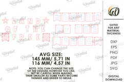 4th of July banner Laser Cut. Home decor SVG Product Image 2