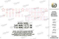 4th of July banner Laser Cut. Home decor SVG Product Image 2