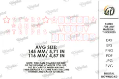 4th of July banner Laser Cut. Home decor SVG Product Image 2