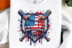 4th of July Baseball Drip PNG Product Image 2