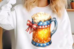 4th Of July Beer Mug Sublimation Clipart Product Image 3