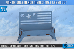 4th of July Element Laser Cut | USA | Patriotic Sign | Bench Product Image 1
