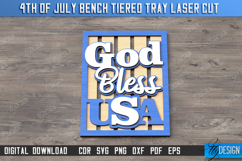 4th of July Element Laser Cut | USA | Patriotic Sign | CNC Product Image 1