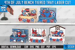 4th Of July Interchangeable Bench Tiered Tray Laser Bundle Product Image 1