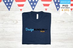 4th of July Mockup | Blue T-shirt Mockup independence day Product Image 1