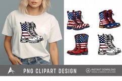 4th of July Boots Watercolor Clipart Product Image 1