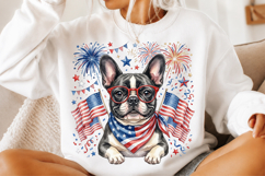 4th of July Bulldog Patriotic Dog PNG Product Image 2