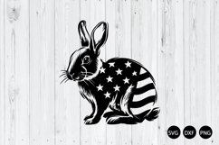 4th of July Bunny SVG, Patriotic Rabbit SVG, Bunny SVG Product Image 1