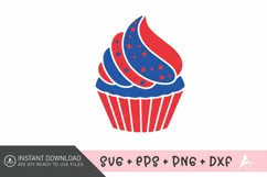 4th of July cake SVG , USA Celebration SVG , USA SVG Product Image 1