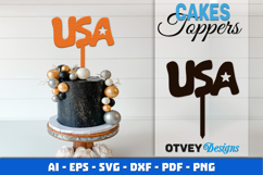 4th Of July Cake Toppers Laser Cut BUNDLES Product Image 3