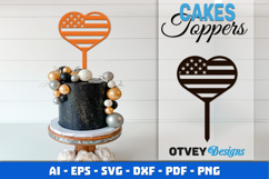 4th Of July Cakes Toppers Laser Cut Product Image 2