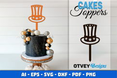 4th Of July Cake Toppers Laser Cut BUNDLES Product Image 6
