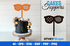 4th Of July Cakes Toppers Laser Cut Product Image 2