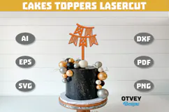 4th Of July Cakes Toppers Laser Cut Product Image 2