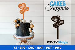 4th Of July Cakes Toppers Laser Cut Product Image 1
