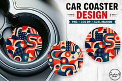 4th of july car coaster sublimation designs Product Image 1
