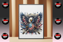 Patriotic Eagle USA, Flag 4th of July PNG Product Image 7