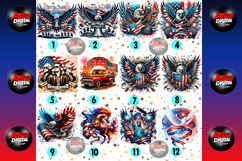 Patriotic Eagle USA, Flag 4th of July PNG Product Image 2
