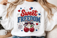 4th of July Cherries Sublimation PNG Product Image 2
