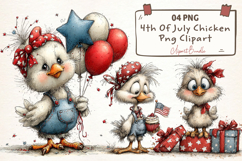 4th Of July Chicken PNG Clipart Product Image 1