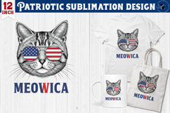 Patriotic sublimation | 4th of July | Cat clipart Product Image 1
