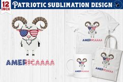 Patriotic sublimation | 4th of July | Goat clipart Product Image 1