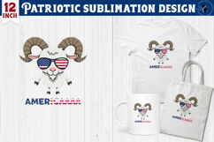 Patriotic sublimation | 4th of July | Goat clipart Product Image 1
