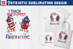 Patriotic sublimation | 4th of July | Teacher Clipart Product Image 1